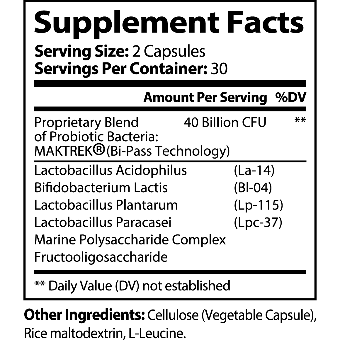 Hugsy™ Probiotic 40 Billion with Prebiotics