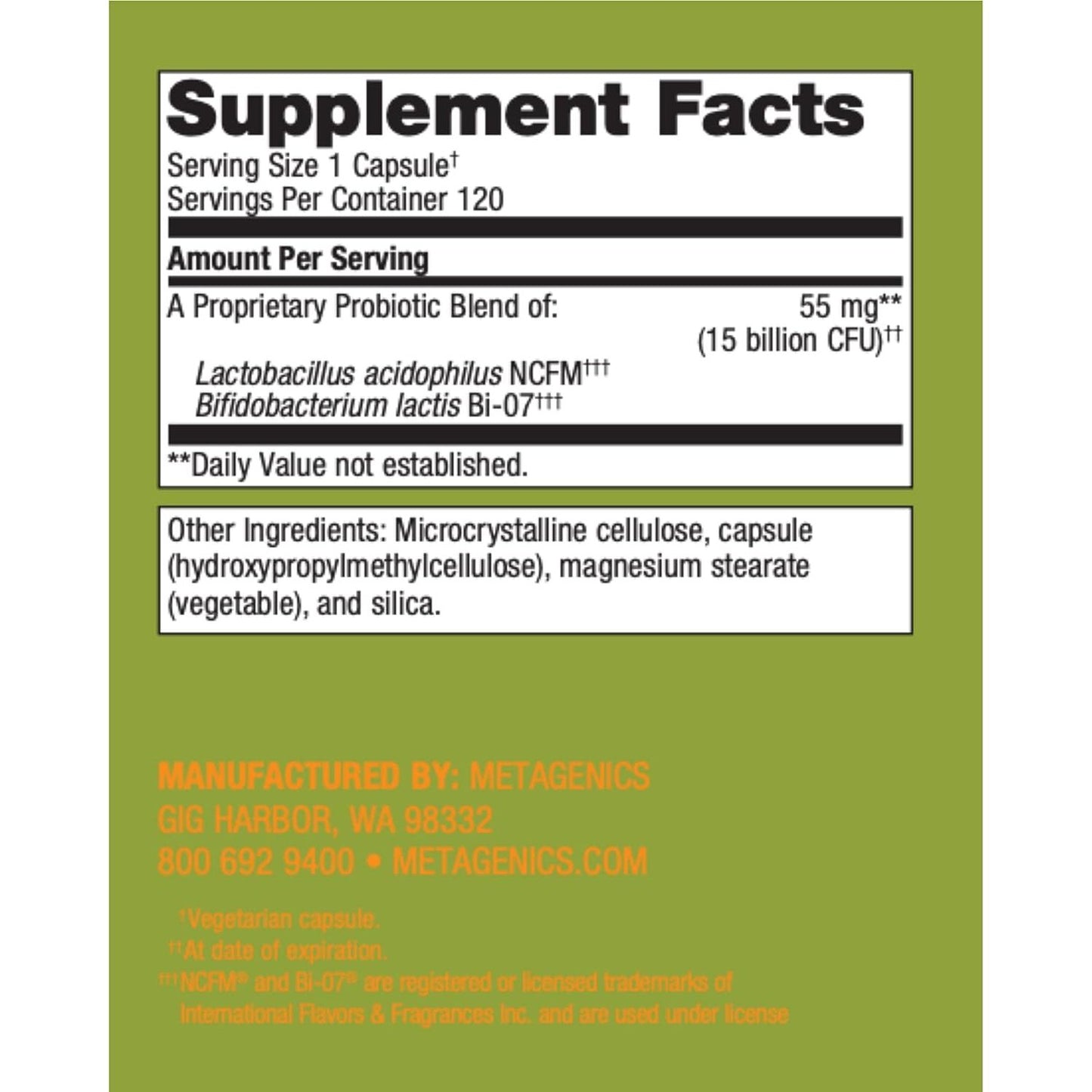 Metagenics UltraFlora Balance