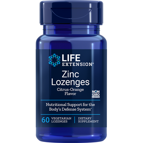 Zinc Lozenges Citrus-Orange Flavor 60 Lozenges