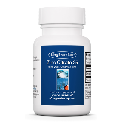 Zinc Citrate 25 mg 60 Capsules