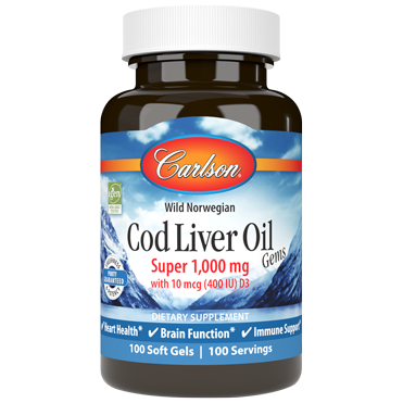 Cod Liver Oil Gems 100 Softgels