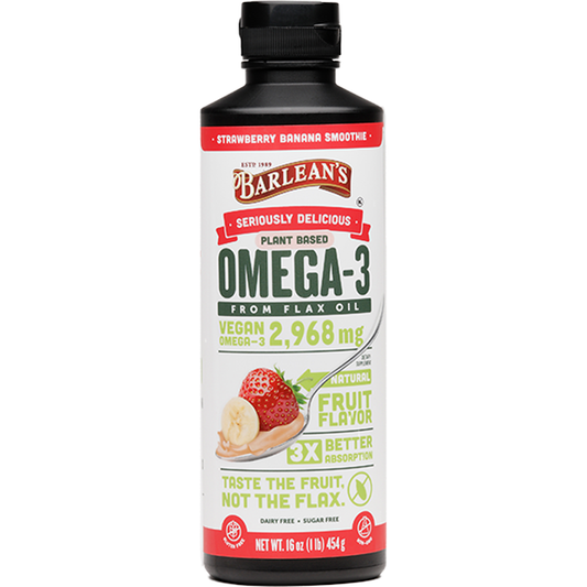 Omega-3 Vegan Strawberry Banana Smoothie 16 oz