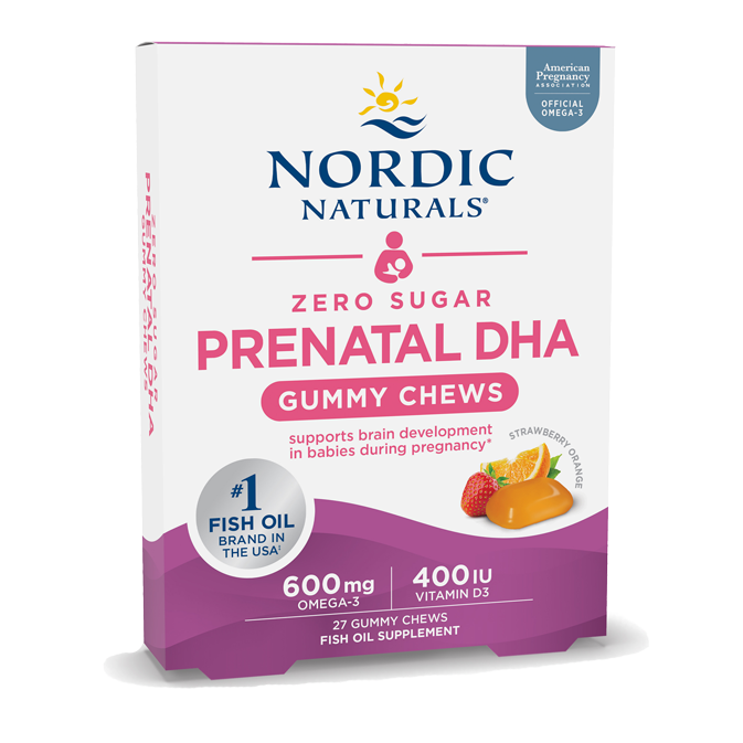 Zero Sugar Prenatal DHA Strawberry Orange 27 Gummy Chews