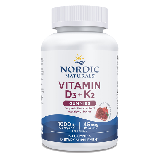 Vitamin D3+K2 Gummies Pomegranate 60 Gummies