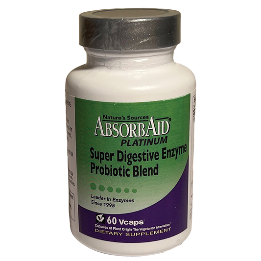 AbsorbAid Platinum Super Digestive Enzyme Probiotic Blend 60 Capsules