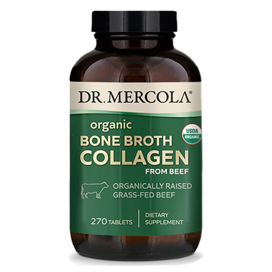 Organic Collagen from Grass Fed Beef Bone Broth 270 Tablets