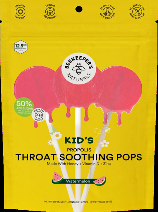 Kid’s Throat Soothing Lollipops Watermelon 15 Pops