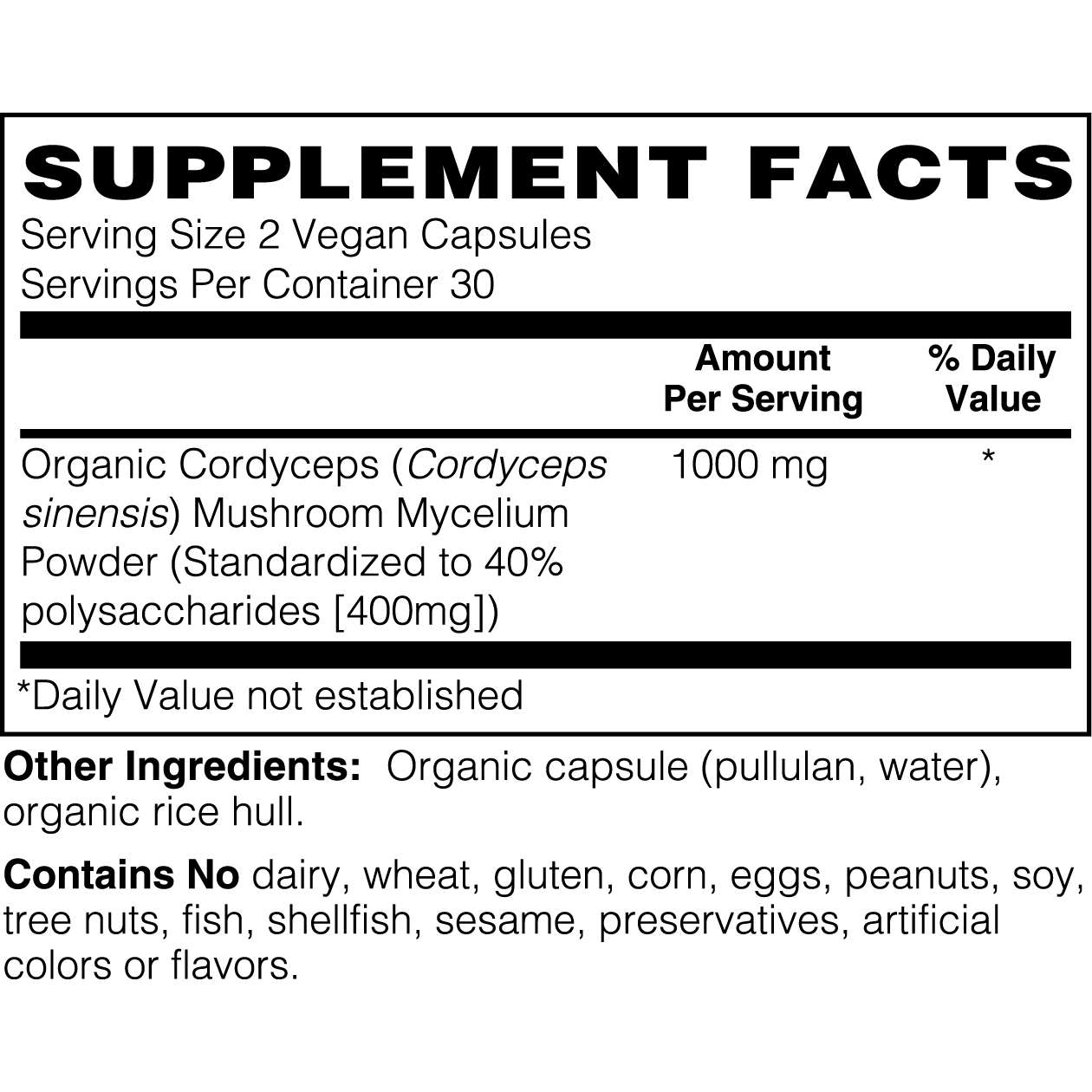 Hugsy™ Cordyceps Mushroom